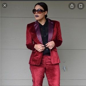 Altuzarra Red Velvet Suit Never Worn
